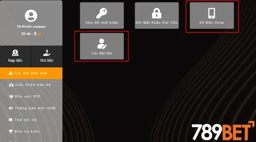 Người chơi cần cập nhật thông tin tài khoản để được hỗ trợ đầy đủ các tính năng tại nhà cái